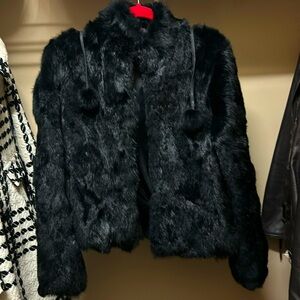 Real rabbit fur jacket.
